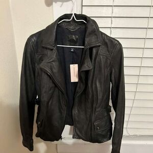 Banana Republic Dark Leather Jacket